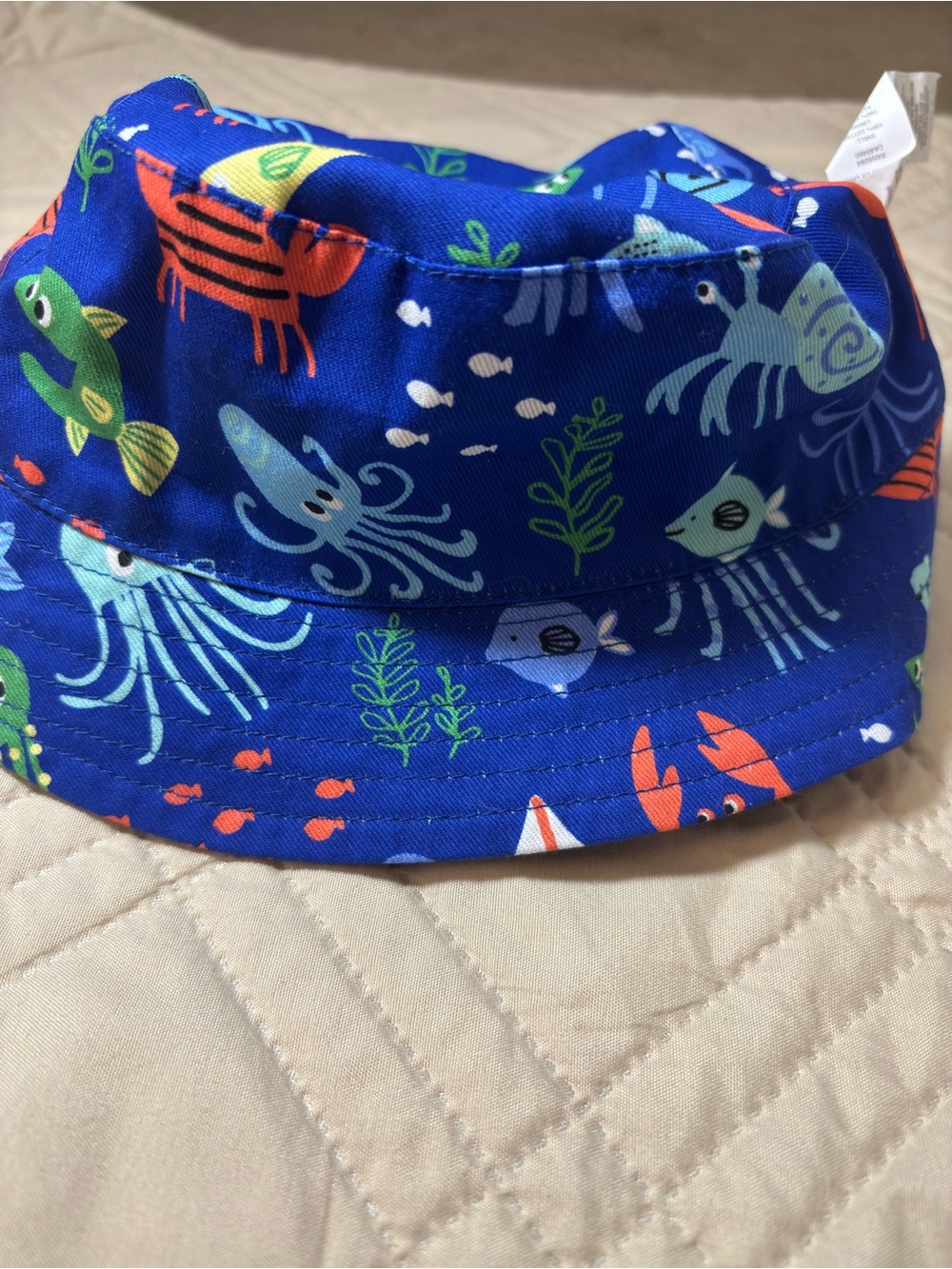 Children’s Place 24M-3T Reversible Blue Ocean Print Bucket Hat